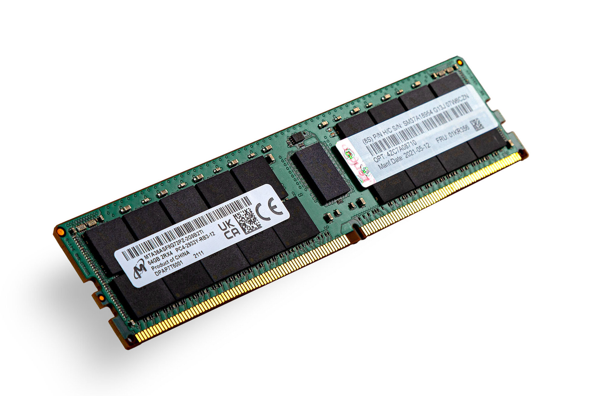 Модуль памяти для сервера Lenovo 64GB PC4-2933Y 2Rx4 2933MHz HMAA8GR7AJR4N-WM ECC Reg Memory 64GB 4ZC7A08710 01KR356