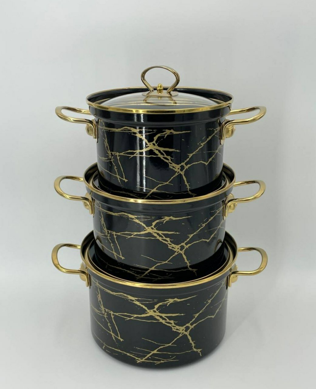 Набор кастрюль, эмалированная сталь, в подарочной упаковке .