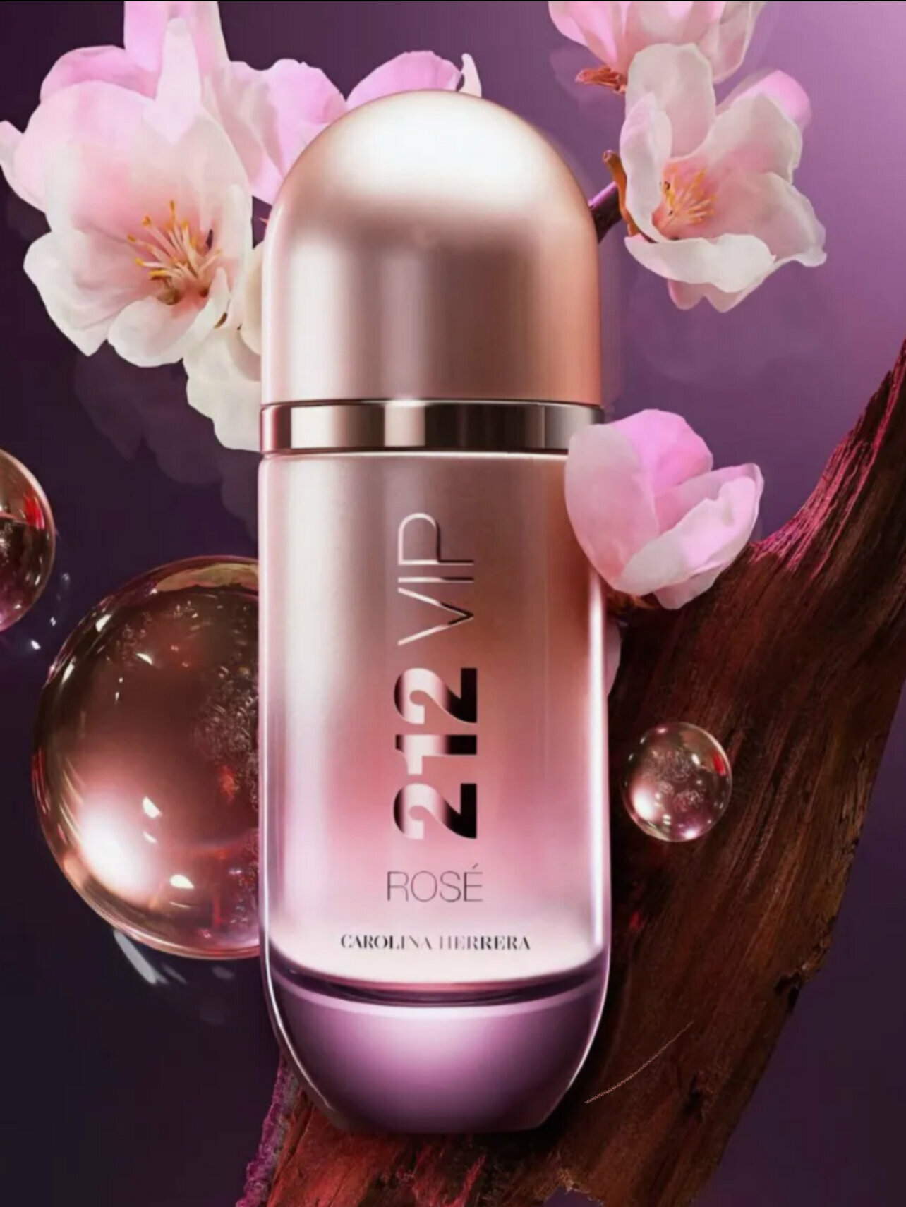 Парфюмерная вода Carolina Herrera 212VIP Rosé, женская, цветочный аромат, 80 мл