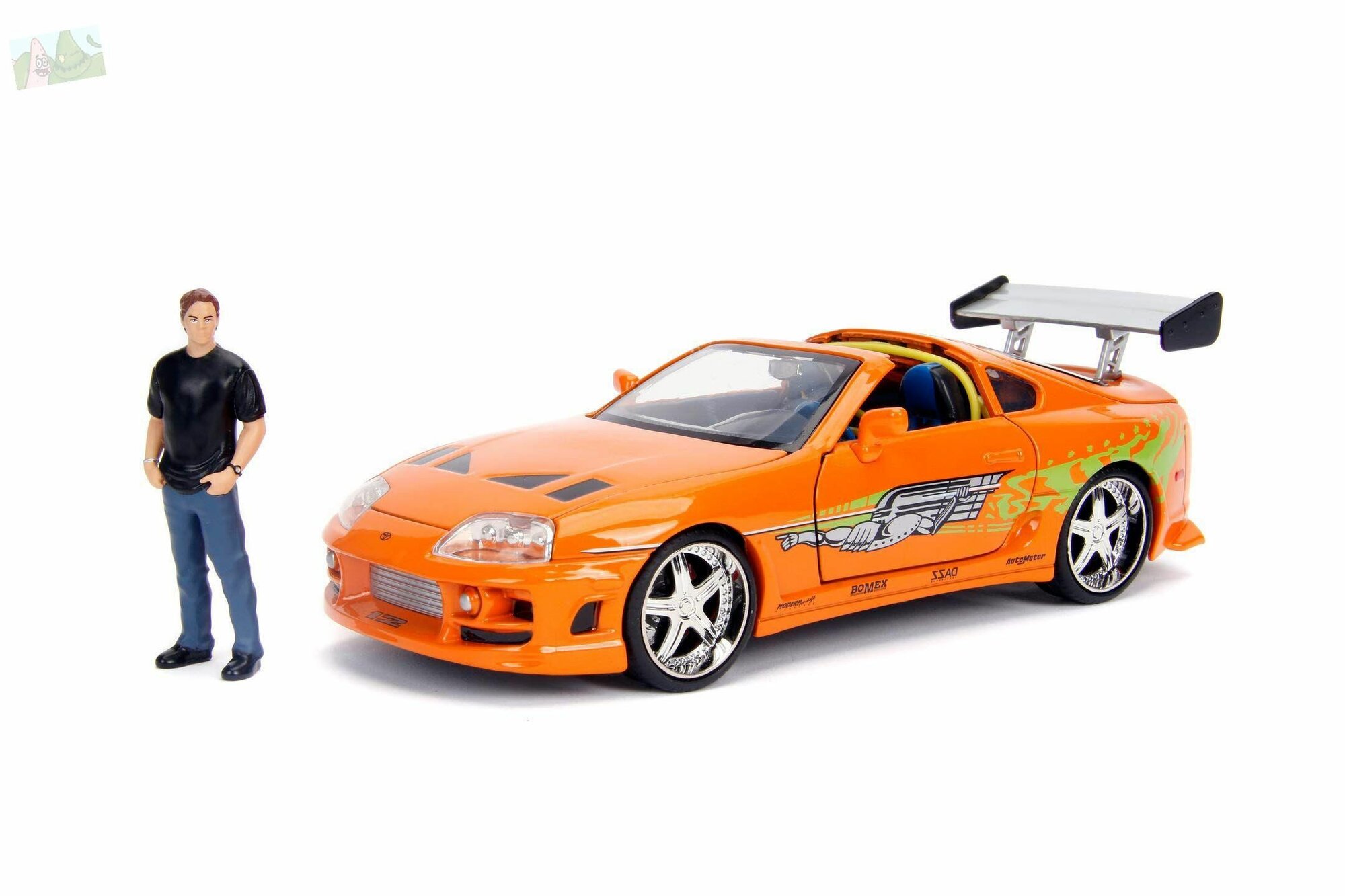 Набор Машинка с Фигуркой Форсаж 2.75"+1:24 1995 Toyota Supra W/Brian O'connor Figure Jada Toys