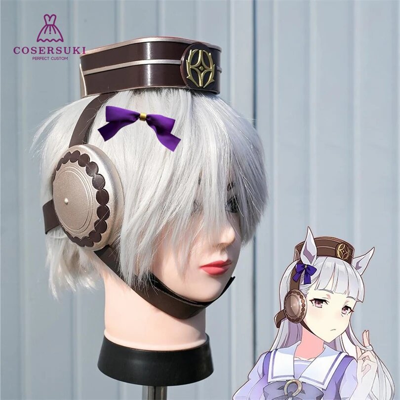 Cosersuki Uma Musume Pretty Derby Gold Ship Головной убор hat and bow - No wig