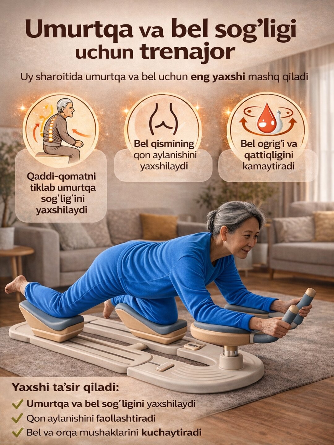 Фитнес и реабилитация 2в1 для спины и укрепления кора, коррекции осанк и тонизирования тали