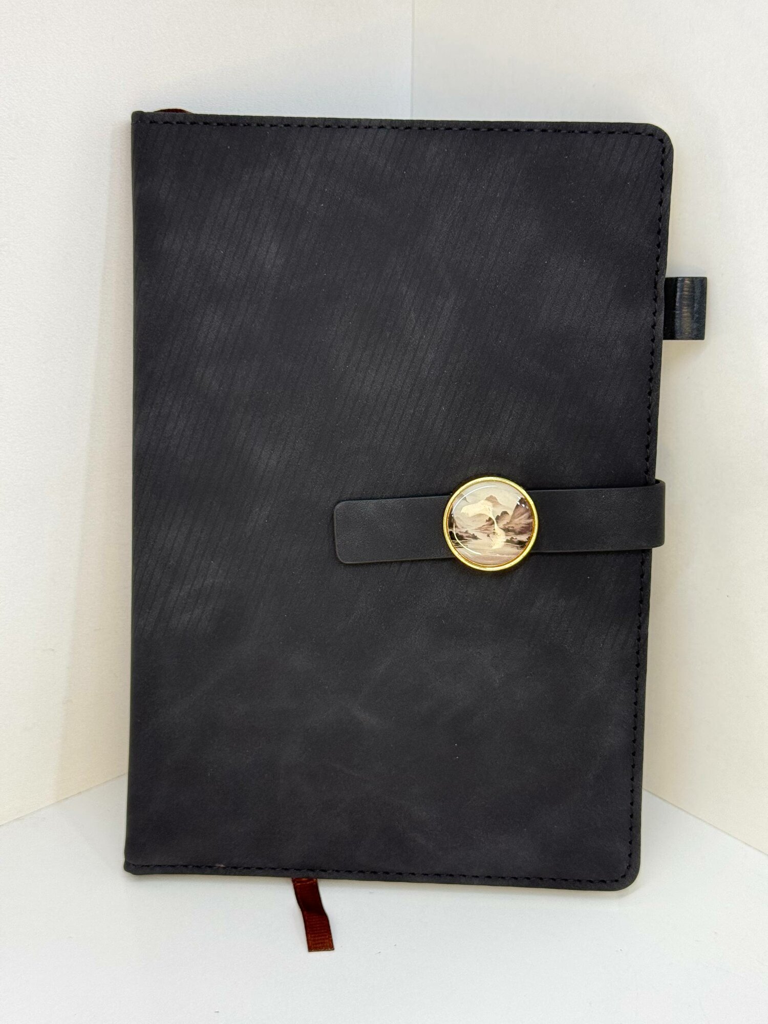 Ежедневник недатированный "А5, в клетку, блокнот, чёрный", подарочный