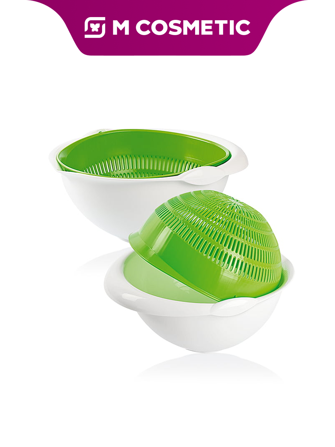 UCSAN PLASTIK — дуршлаг пластиковый овальный, 24,3×22,2×10,2 см, 1,8 л — удобный кухонный аксессуар