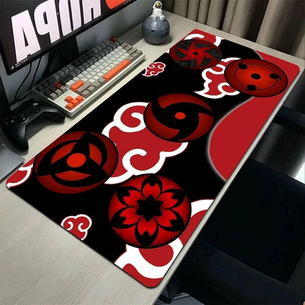 Naruto Коврик для мышки, XXL, белый, черный, удобный аксессуар для ежедневного применения дома и на работе