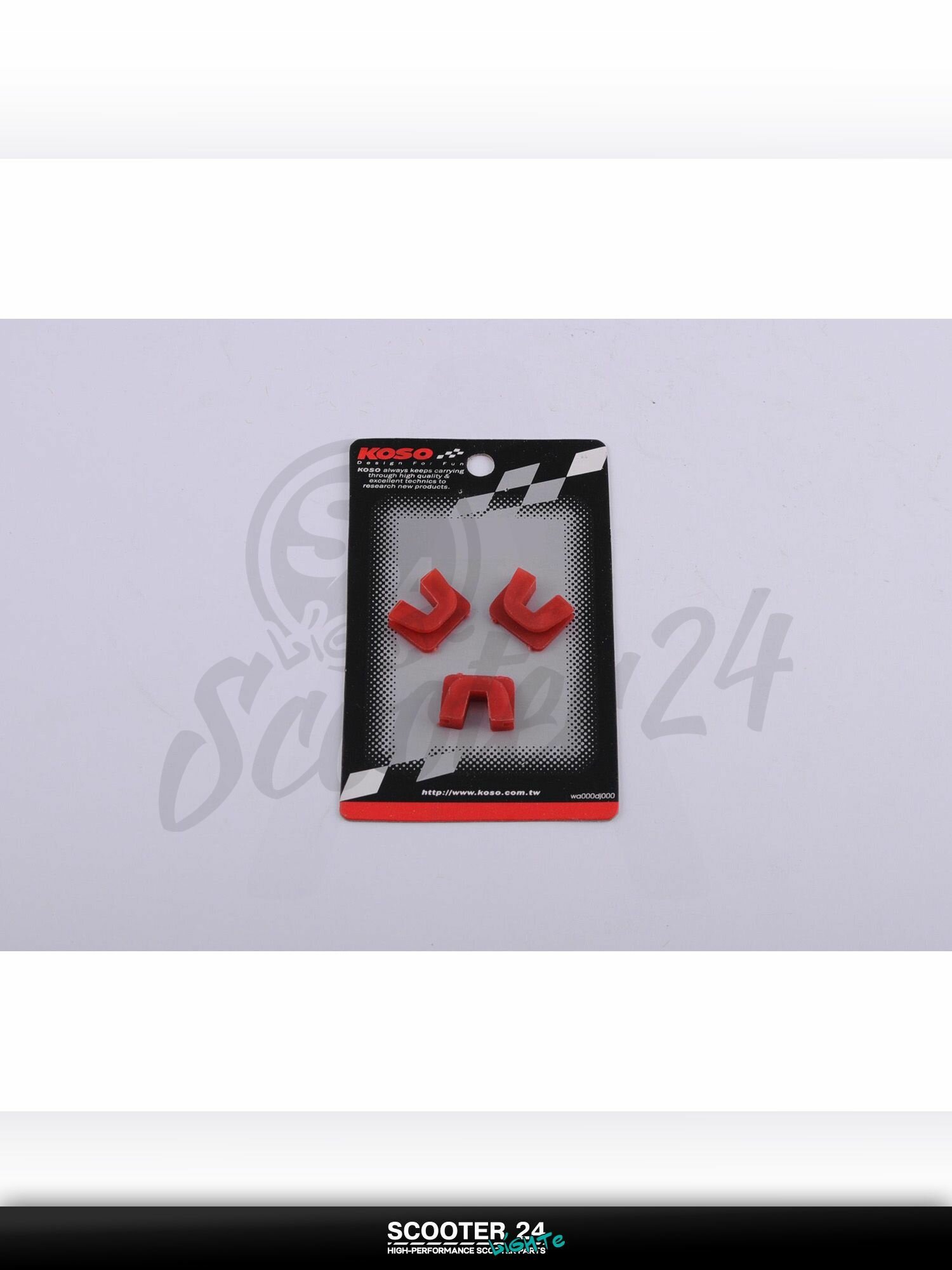 Скользители на мотоцикл и скутер (слайдеры) Yamaha JOG 90 (тюнинг, красные) (Тайвань) "KOSO" / Ямаха Джог 90
