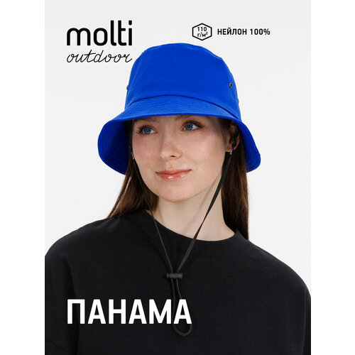 фото Панама molti базовая коллекция для мужчин и женщин, размер 58-60, синий