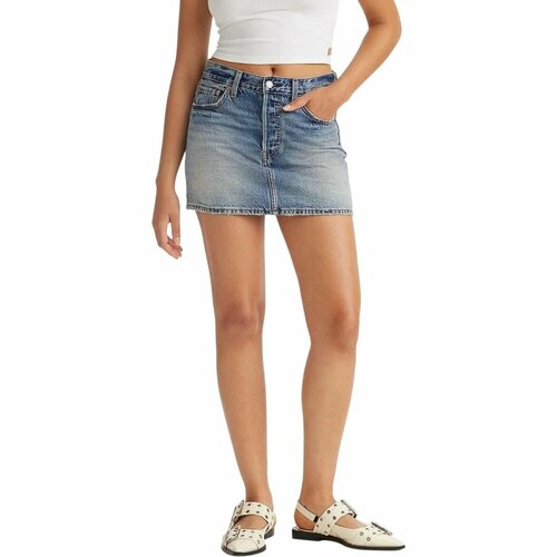фото Юбка levi's icon skirt, размер 26, синий