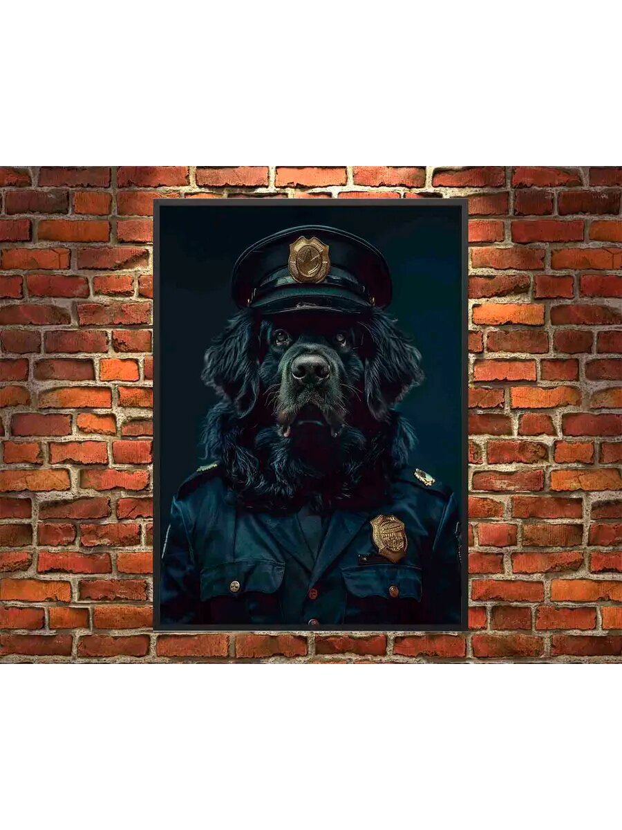 Ньюфаундлендская собака-полицейский 3, Плакат 30x42см