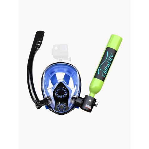 Маска ChikaDIV 0,5 л с баллонами для подводного плавания, доступна в трех цветах, многоразовая, на 5-10 минут подводной активности.