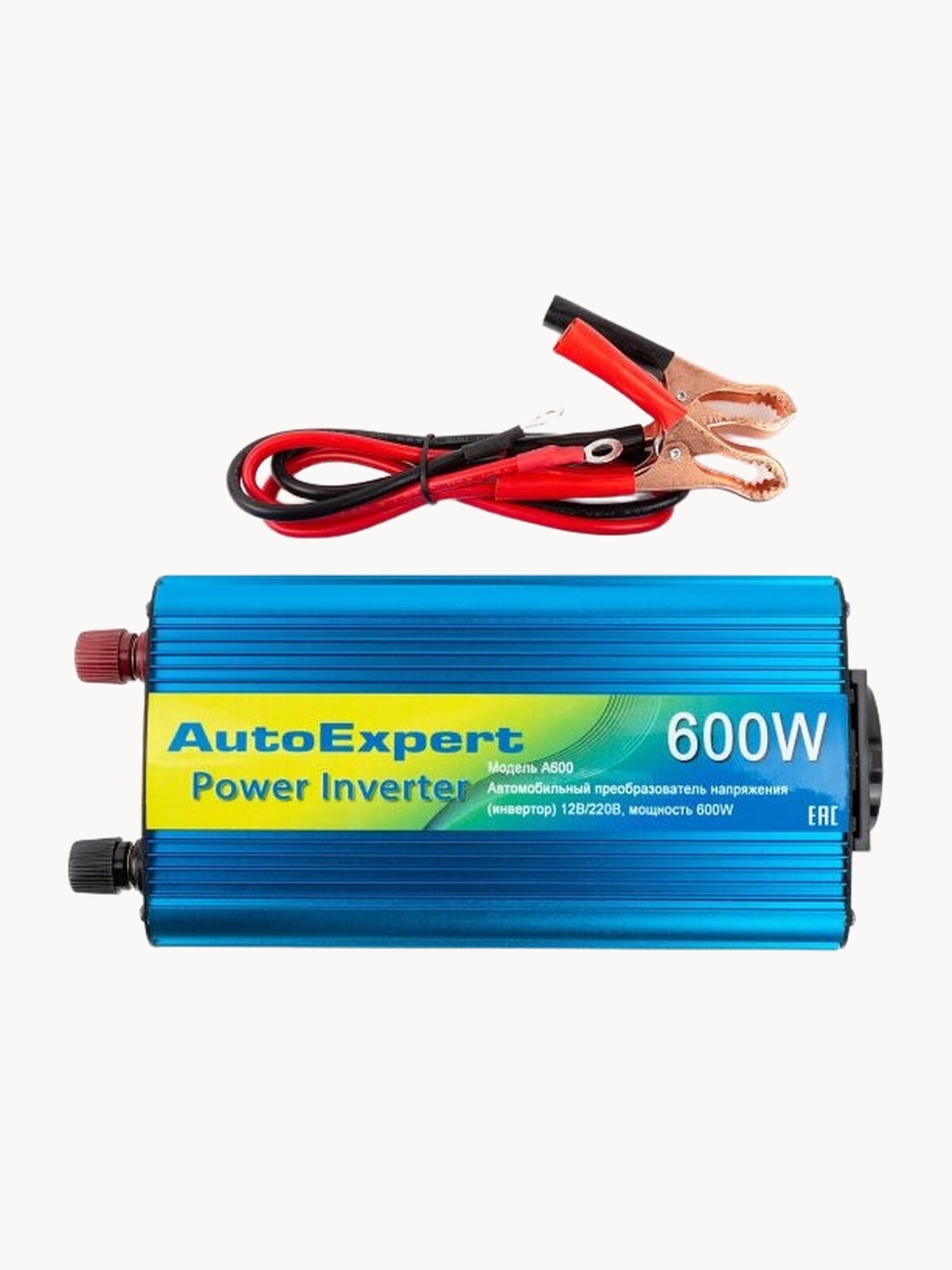 Преобразователь напряжения (инвертор) AutoExpert A600, 600W, 12/220V, евророзетка