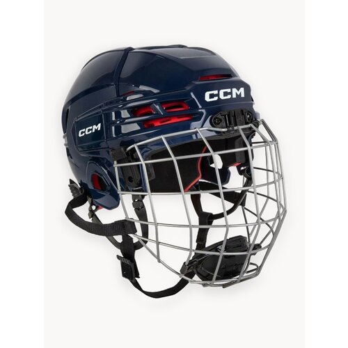 Шлем игрока хоккейный защитный с маской CCM HTC 70 YT NV, размер 49-53 см, детский, темно-синий