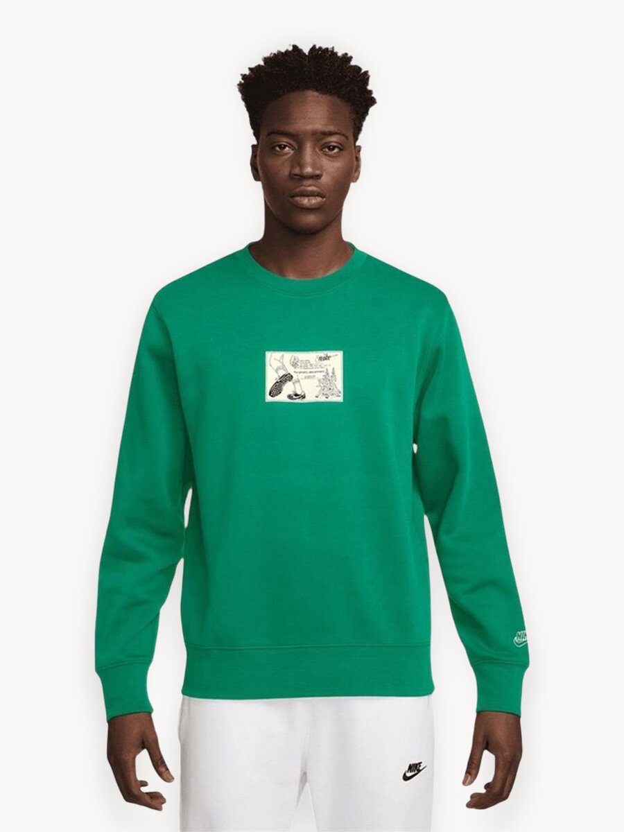 Толстовка NIKE Club, размер M, , зеленый