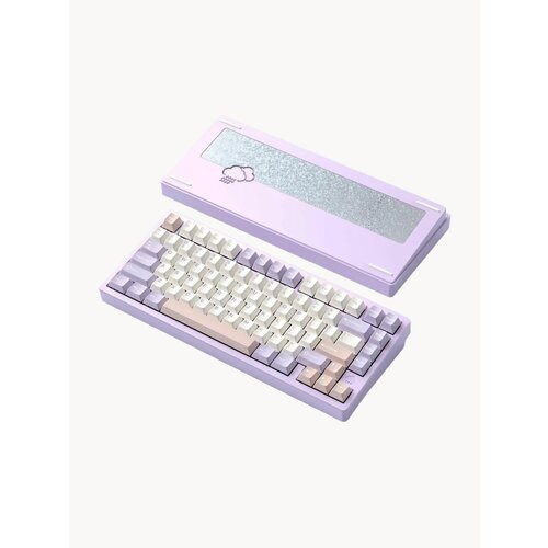 WOBKEY Игровая клавиатура беспроводная Rainy75 Pro Luna RGB CocoaSwitches Anodized Английская раскладка белый 17490₽