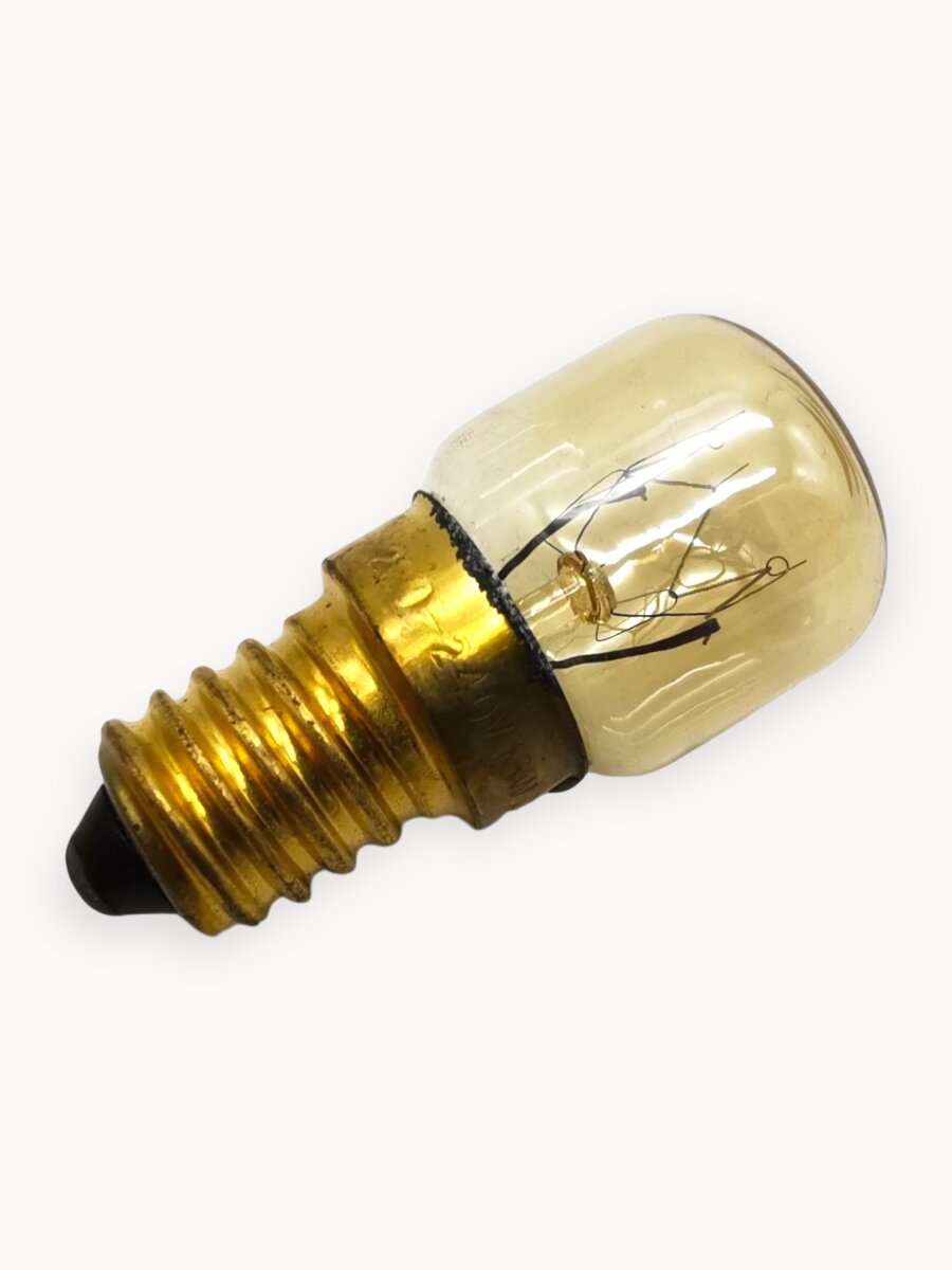 Универсальная лампа для духовки/плиты/духового шкафа E14 15W, 2 штуки, жаропрочная (до 300°C), желтое свечение