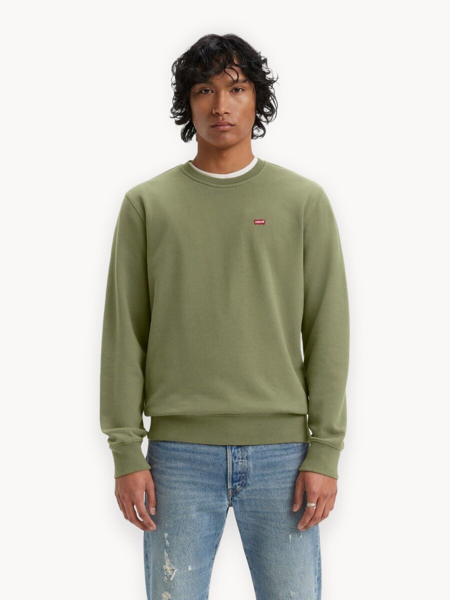 Свитшот Levi's Men Original Housemark Crewneck Sweatshirt, размер M, , зелёный