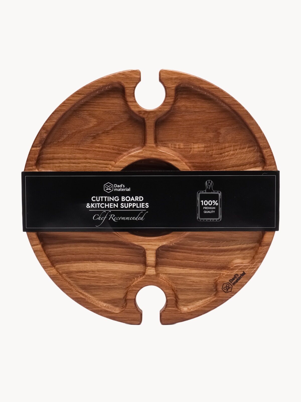 Менажница деревянная винный столик для закусок на ножках столик для вина Dad's material сервировочная, фигурная 30х30 см