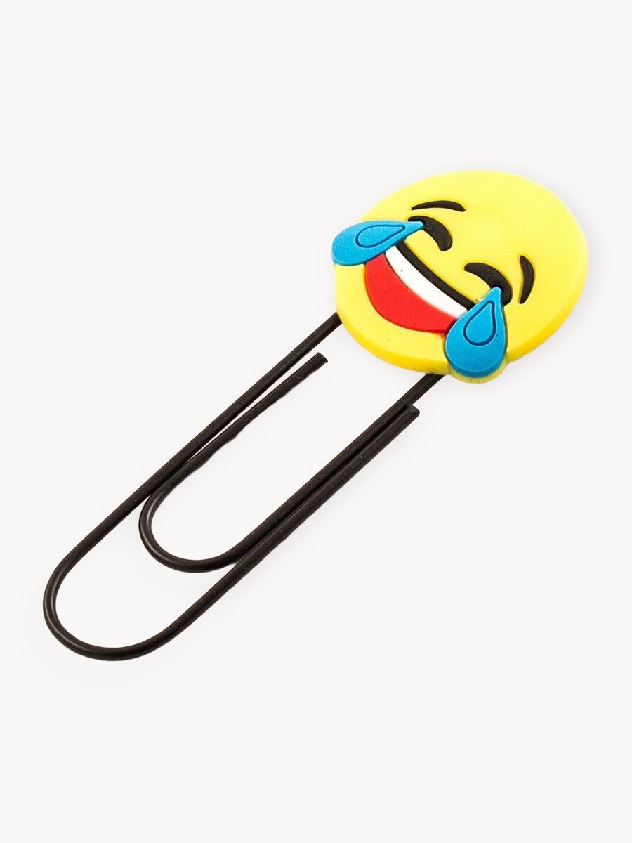 Закладка - скрепка Гигант Смайл (N 8) / книжная закладка / закладка для книг / большая скрепка / подарок ребенку, мальчику, девочке в школу 23 февраля, 8 марта