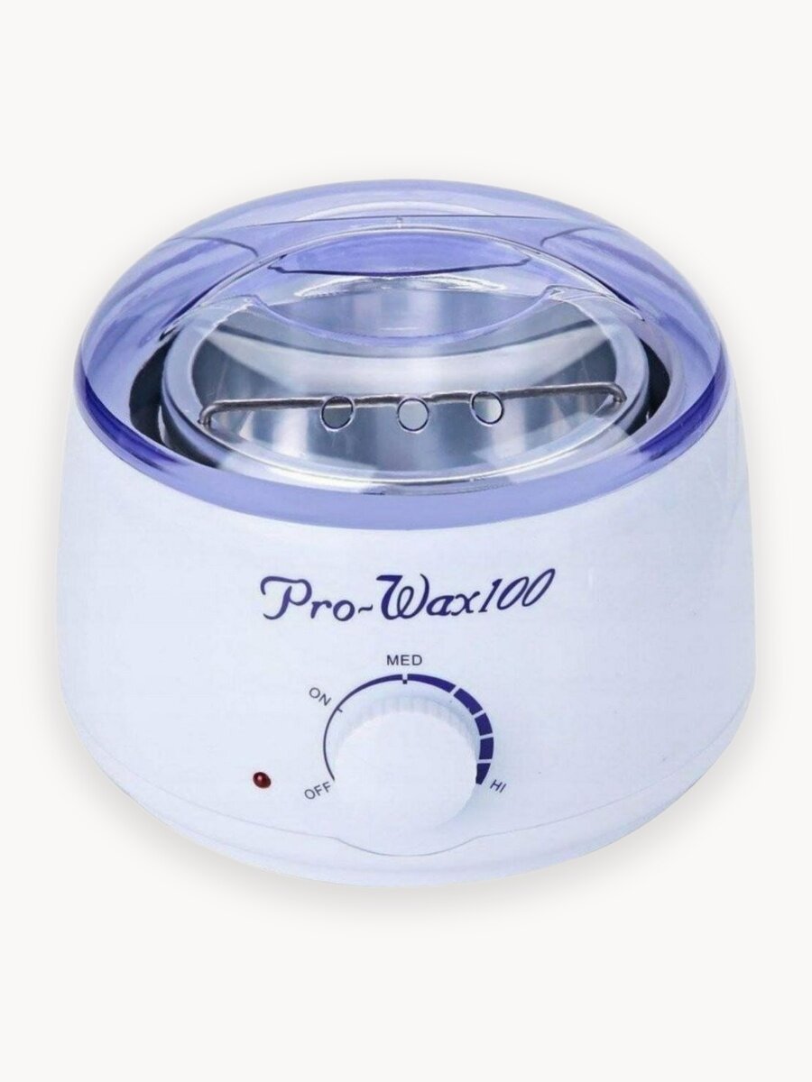 Воскоплав баночный WHITE LINE Pro‑Wax100 с терморегулятором 400 мл, 80 Вт – для депиляции, горячего воска, парафина