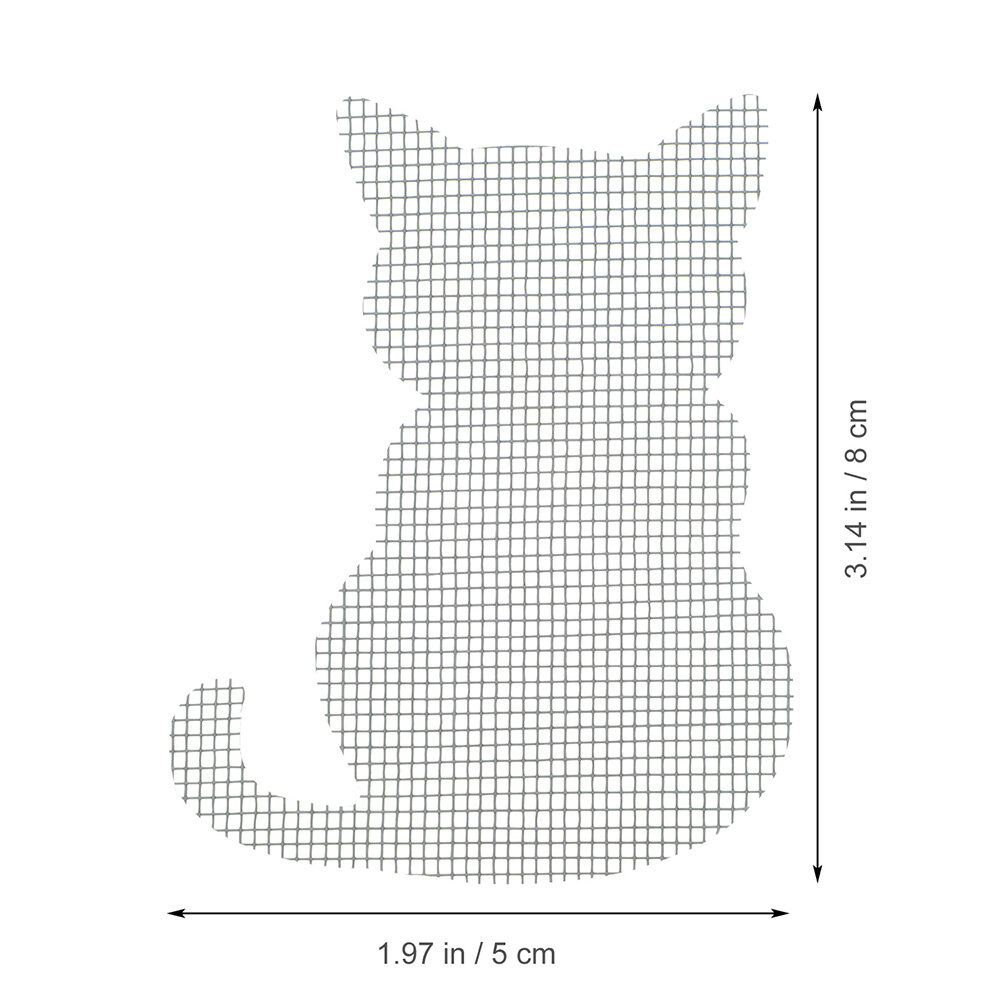 20 Пcs Клейкие Пatches Для Ремонта Оконной Сетки В Forme Кошки 8.00X5.00X0.50Cm