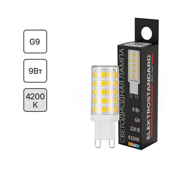 Лампа светодиодная Elektrostandard G9 230 В 9 Вт кукуруза 750 лм нейтральный белый свет