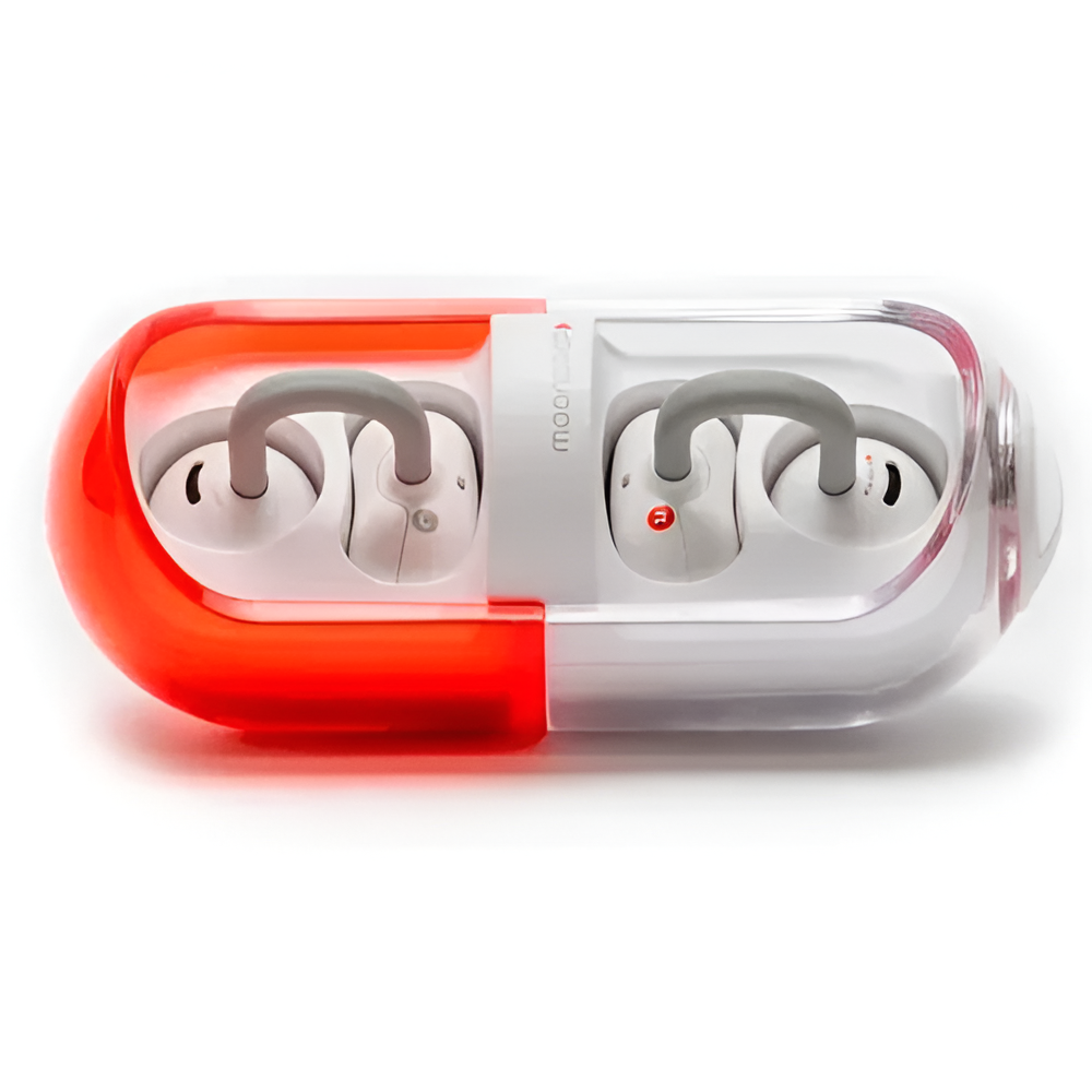 Наушники Moondrop "PILL Red", беспроводные, шумоподавление, влагозащита, красные