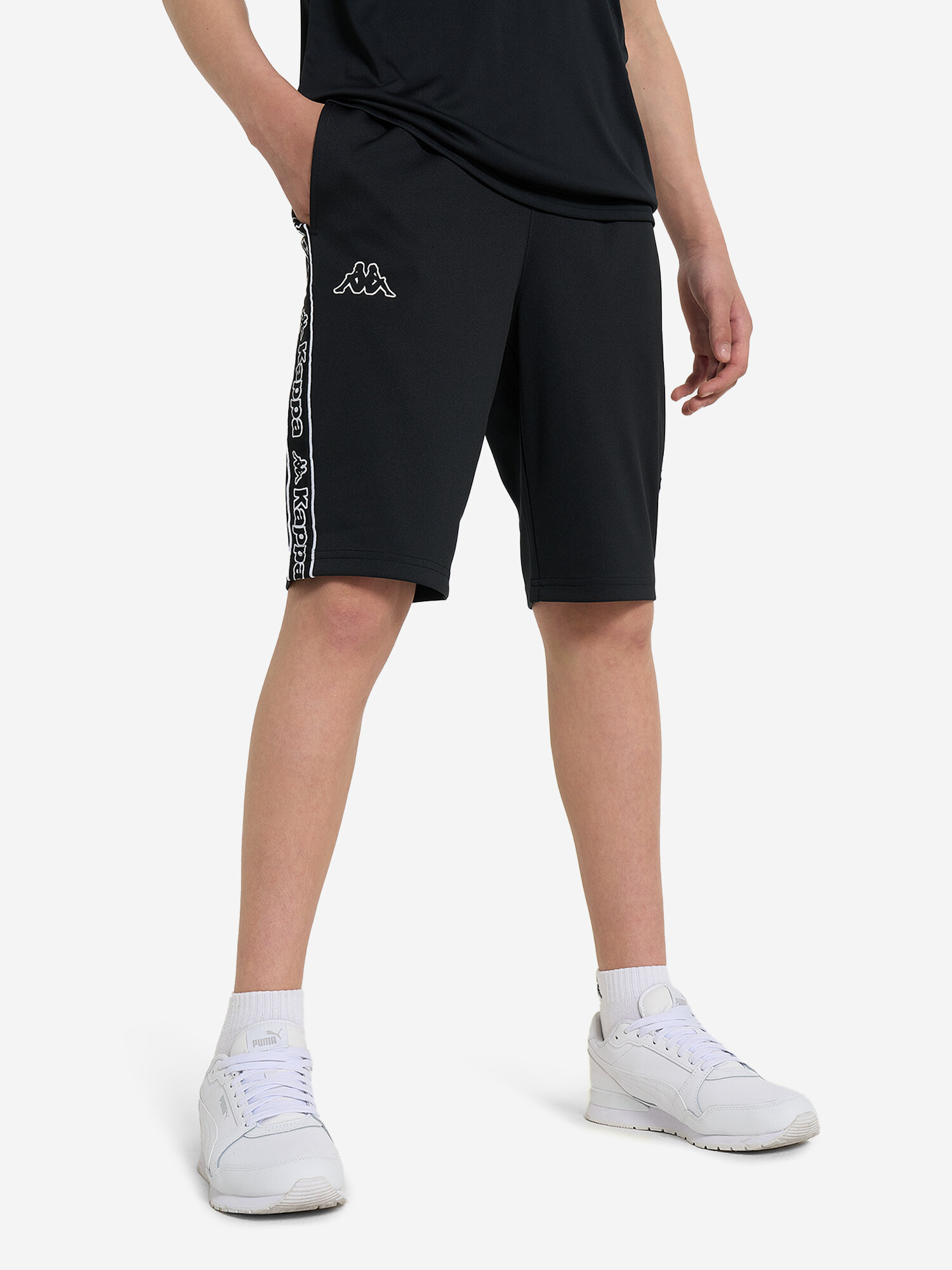 Шорты спортивные Kappa, размер 146-152, черный — фото 1