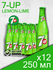 7UP Lemon-Lime, 0.25 л, 12 шт, стекло (газированный напиток Севен...