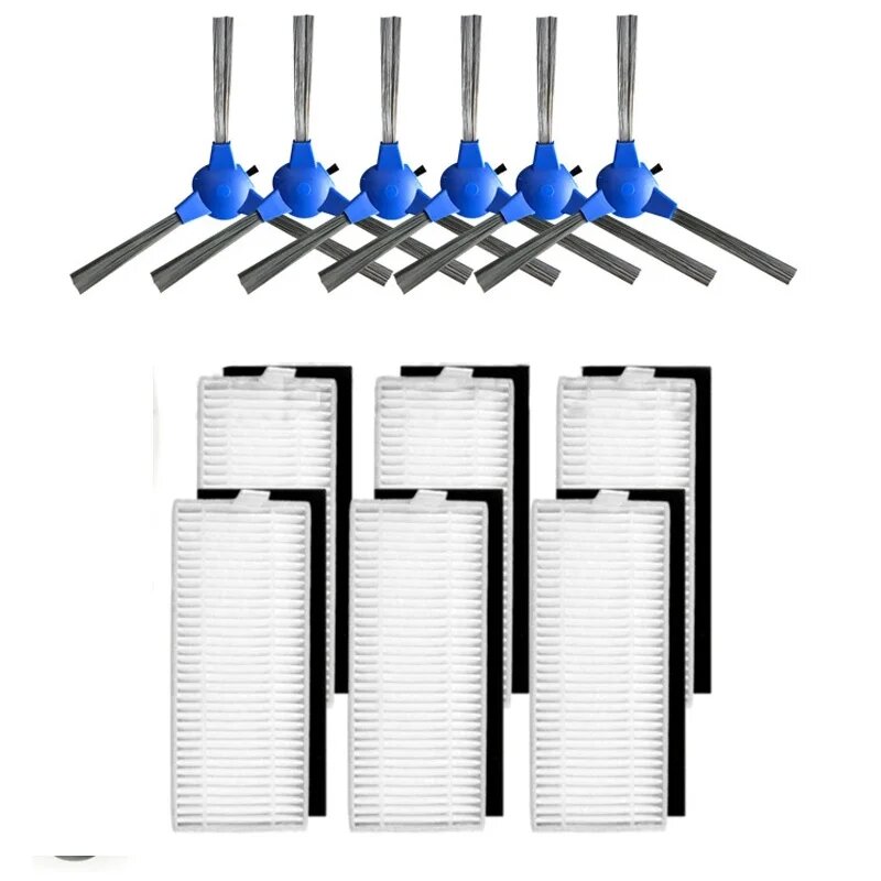 Запасные части для робота IBoto Aqua V715B, боковая щетка, Hepa фильтр для Запчасти для робота-пылесоса, Синий