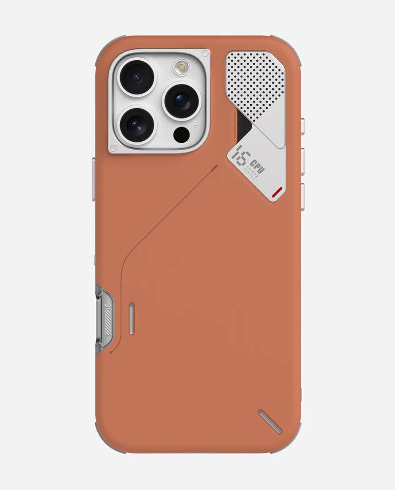 Чехол на Айфон 16 Про Макс защитный с индикатором температуры, Aulumu А16 Shock Proof, MagSafe, с кнопкой