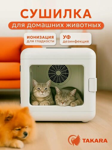 Изображение товара Автоматическая сушилка TAKARA CW-026 для кошек и собак / сушка для шерсти животных / сушильная камера для груминга