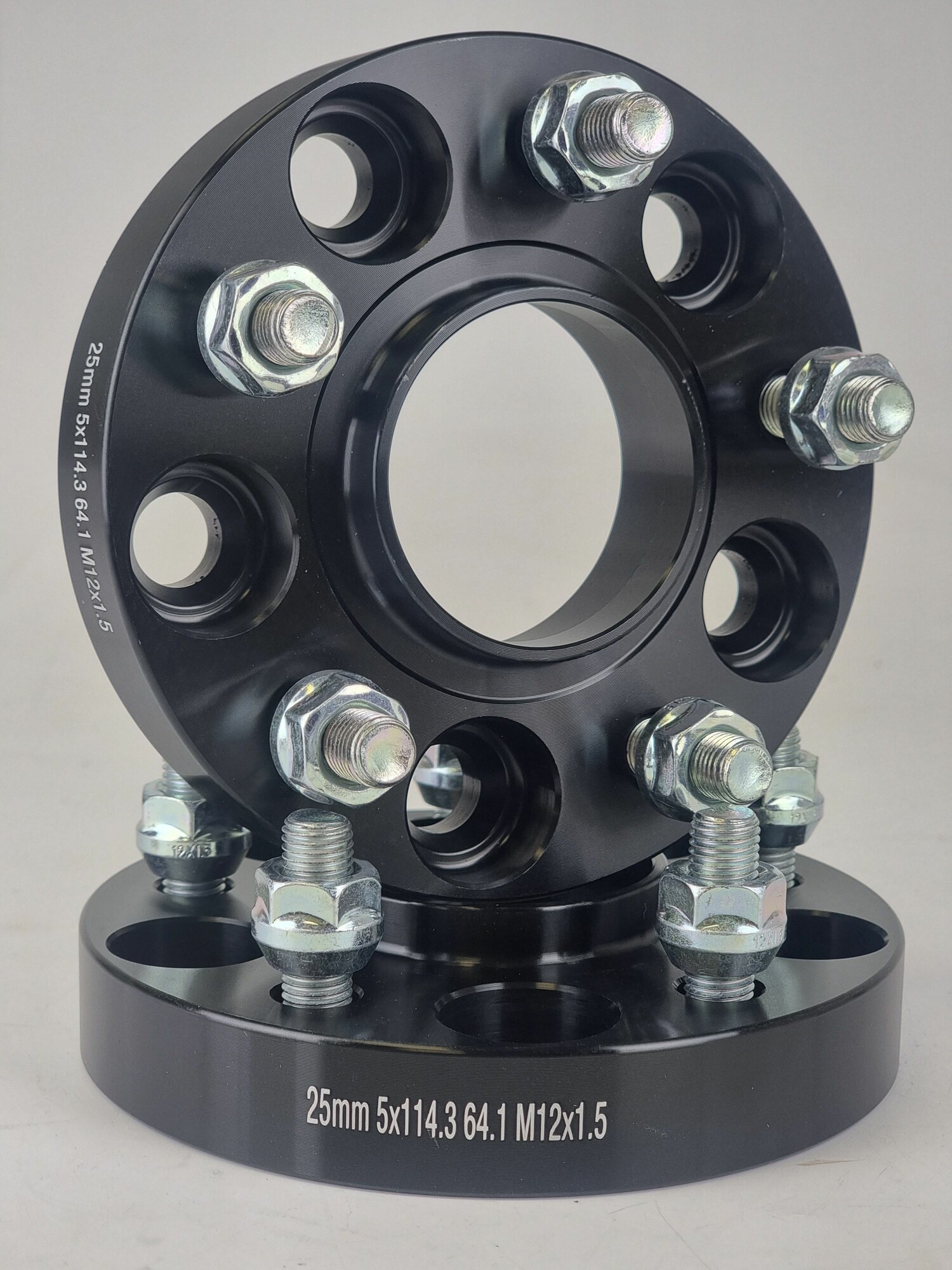 Проставки ступичные 5х114.3 ЦО 64.1 25мм резьба М12*1.50 (Honda)