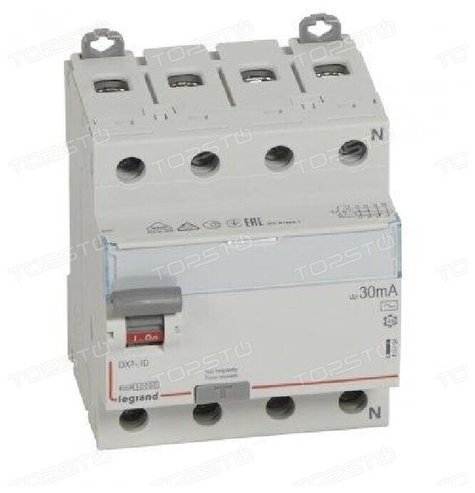 Выключатель дифференциального тока Legrand 4п 63А 30мА тип AC DX3 411704 шт