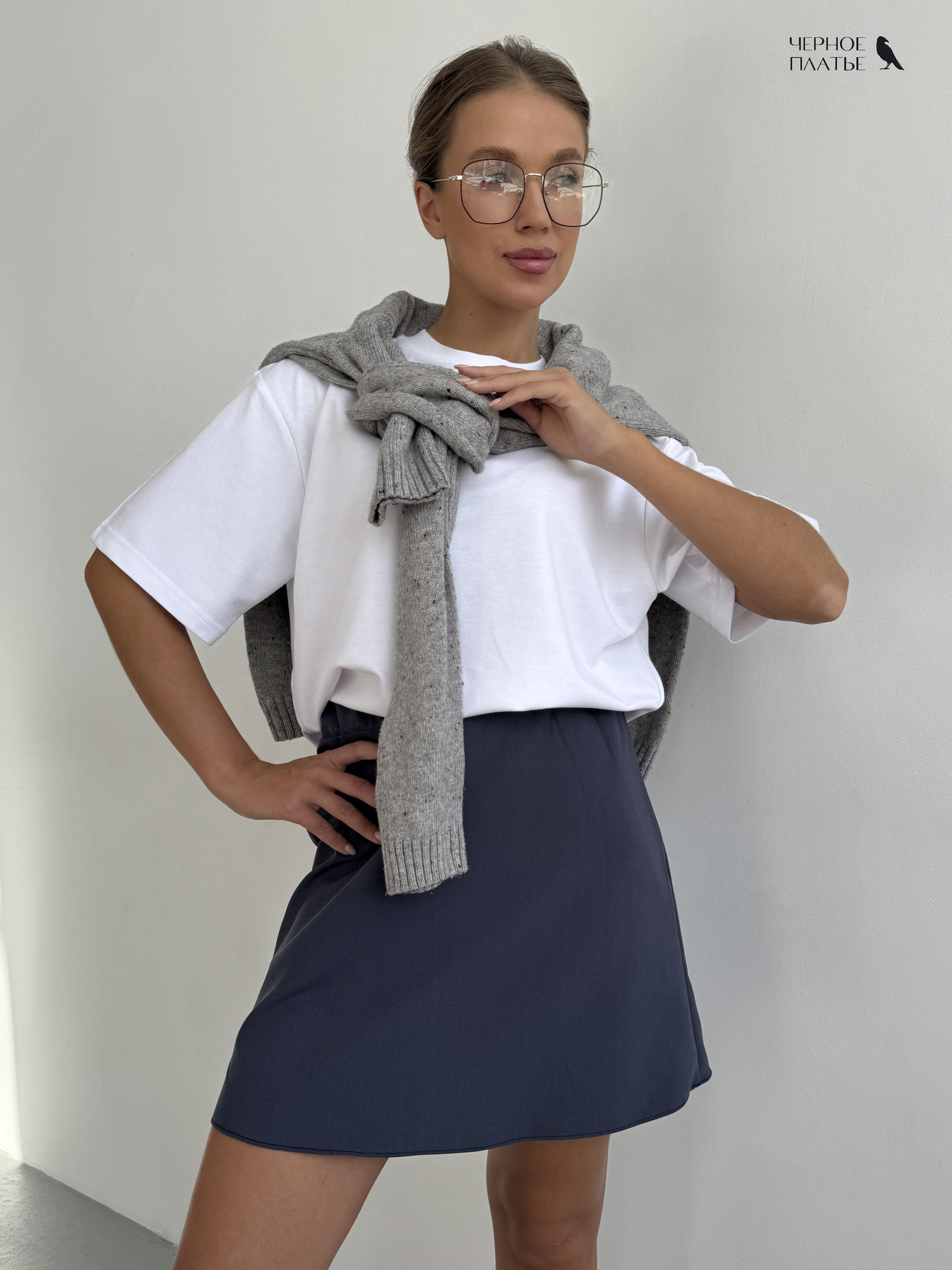 Юбка Черное платье размер XS Джинс