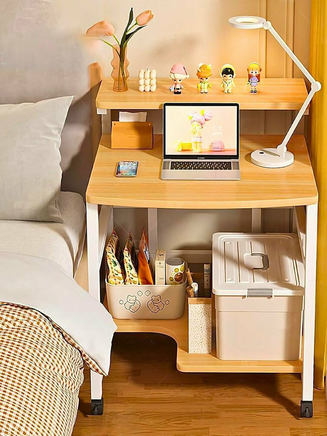 Детский стол и стул, набор регулируемой высоты, с ящиками