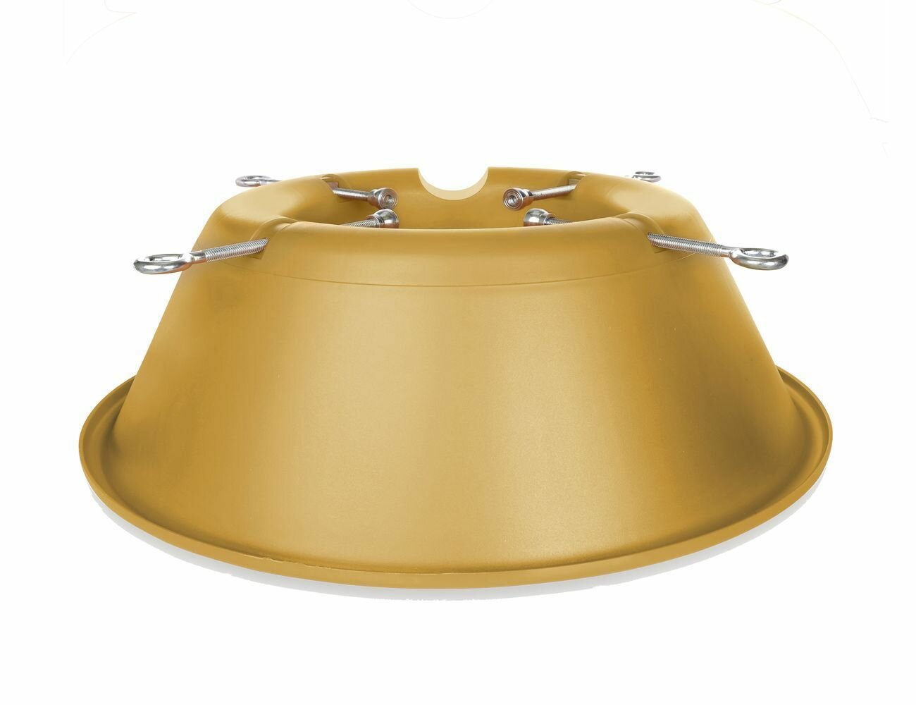 Подставка с резервуаром для воды для ёлки высотой до 2 м и диаметром ствола до 15 см пластик золотая 38х14 см макс. 2 л воды Tree Nest 0565G