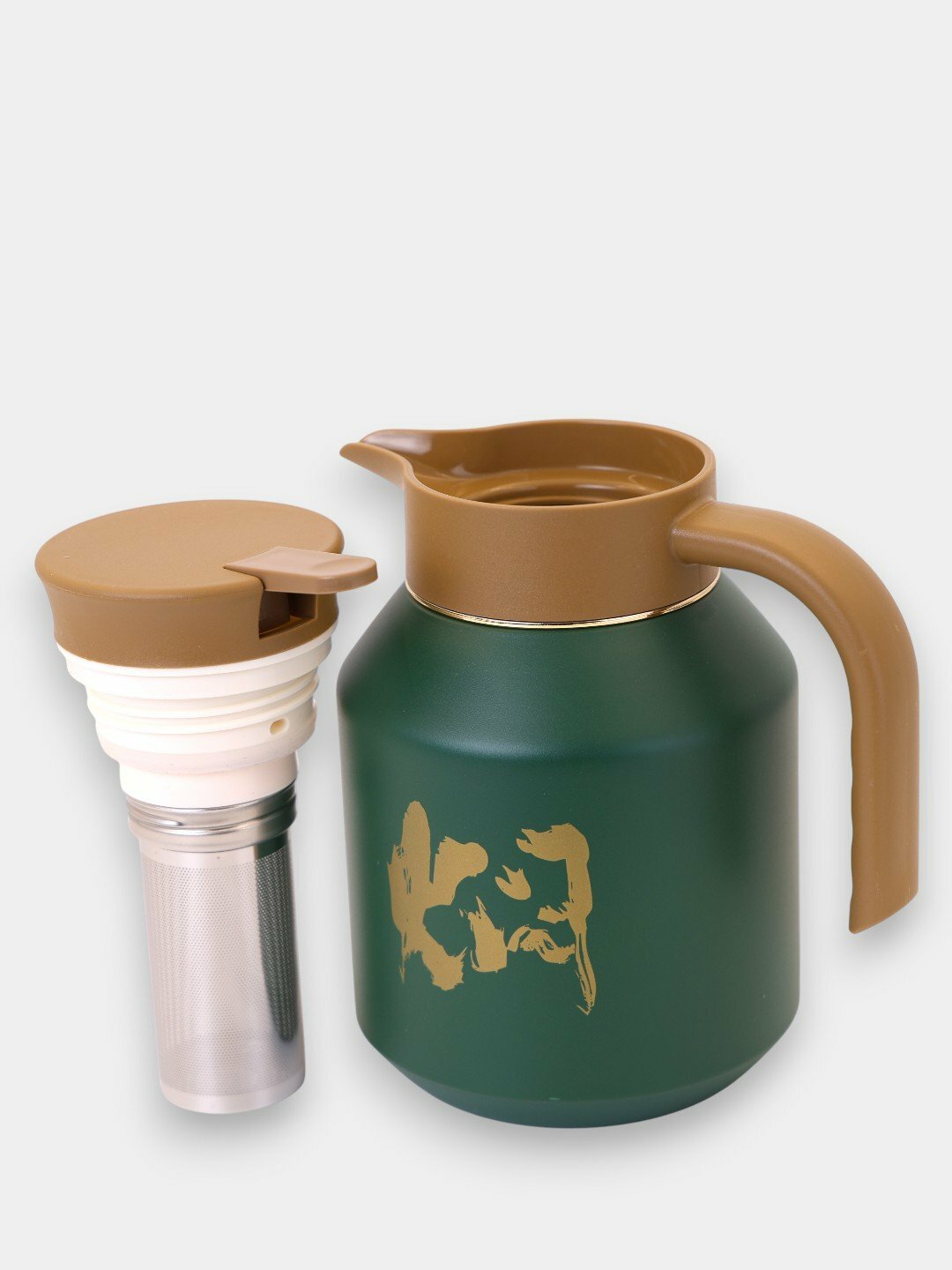 Термокружка "Термос-Чайник", для чая и кофе, 1.8 л, пластик, металл, цвет алый