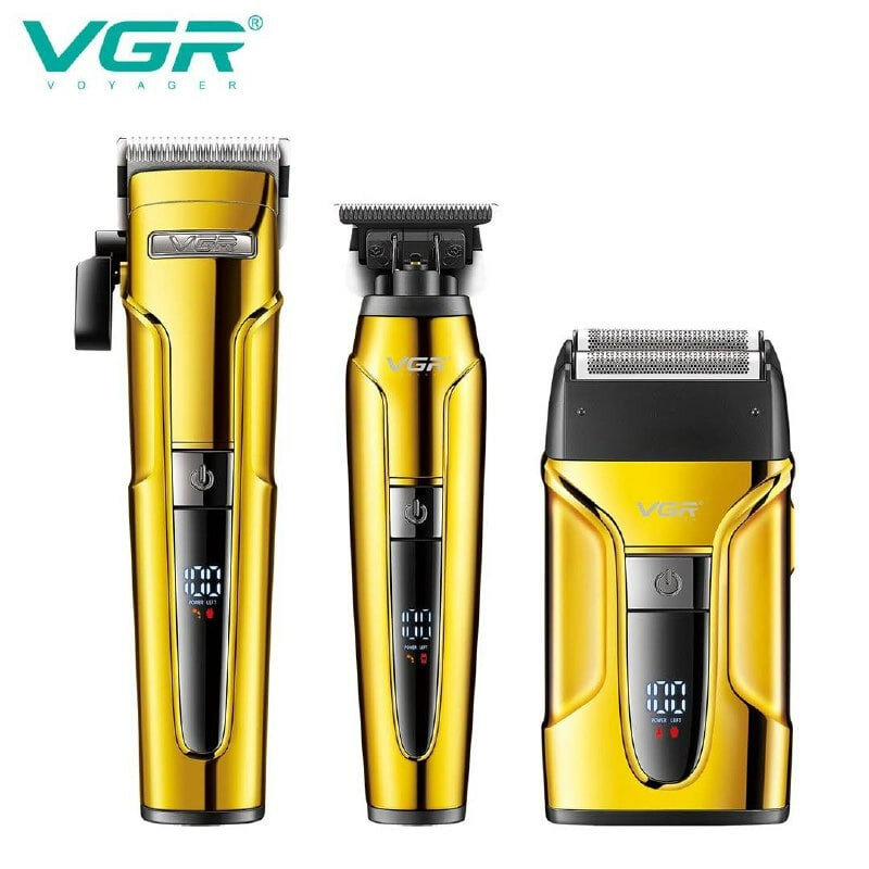 Машинка для стрижки волос VGR V-694, керамические лезвия, быстрая зарядка, USB — фото 1