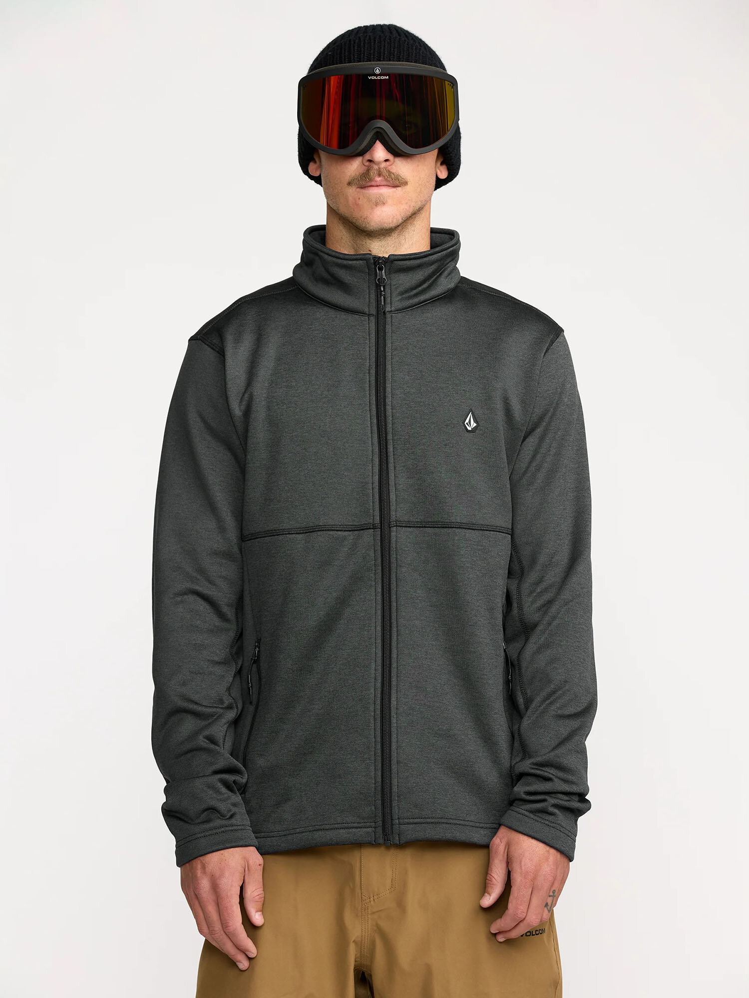 Толстовка спортивная Volcom Snowbound размер XL  черный серый