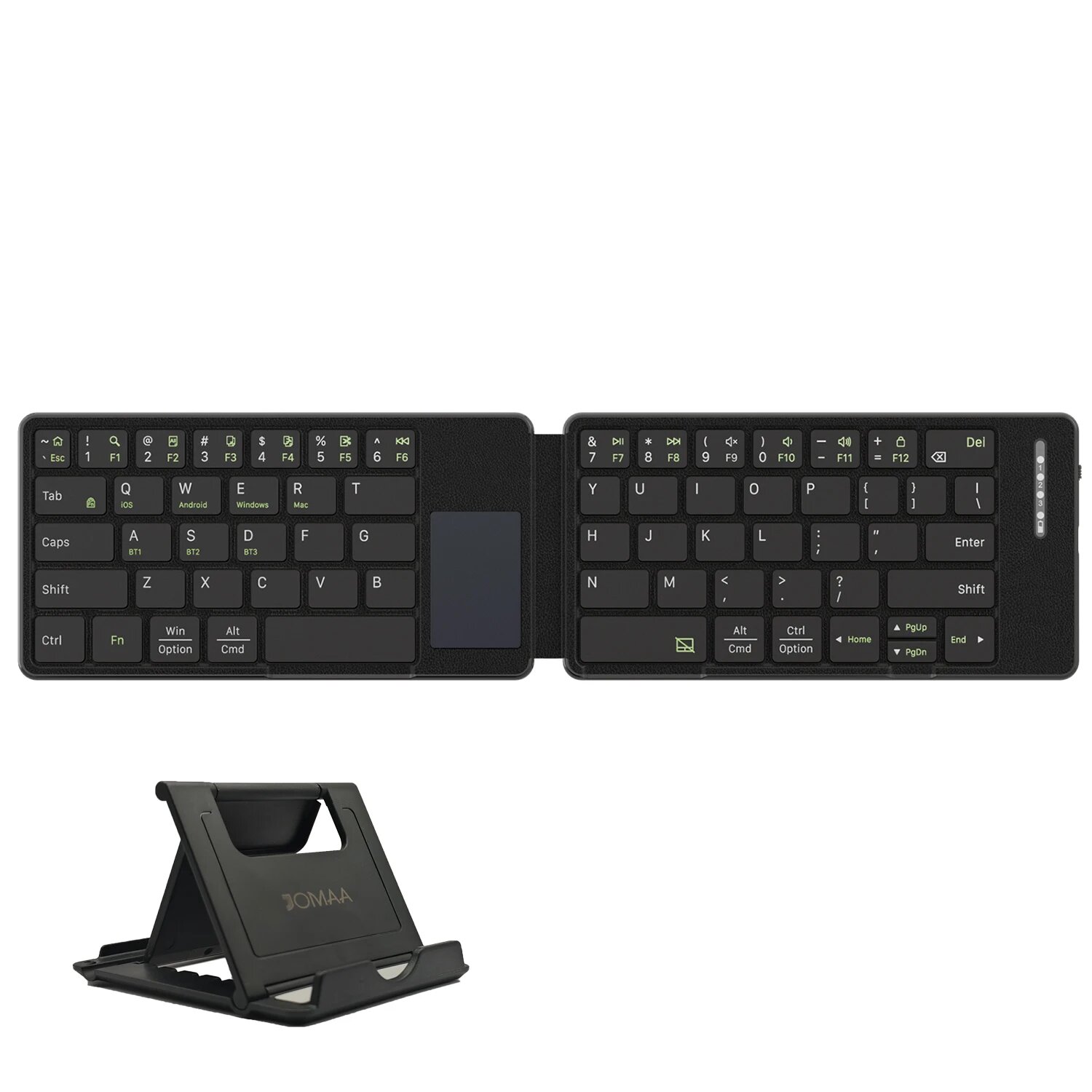 Складная Bluetooth-клавиатура JOMAA с тачпадом, черная, Russian layout
