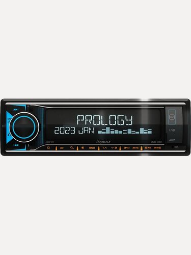 Изображение товара Автомагнитола Prology CMD-340, черный, с поддержкой Bluetooth, монохромный экран