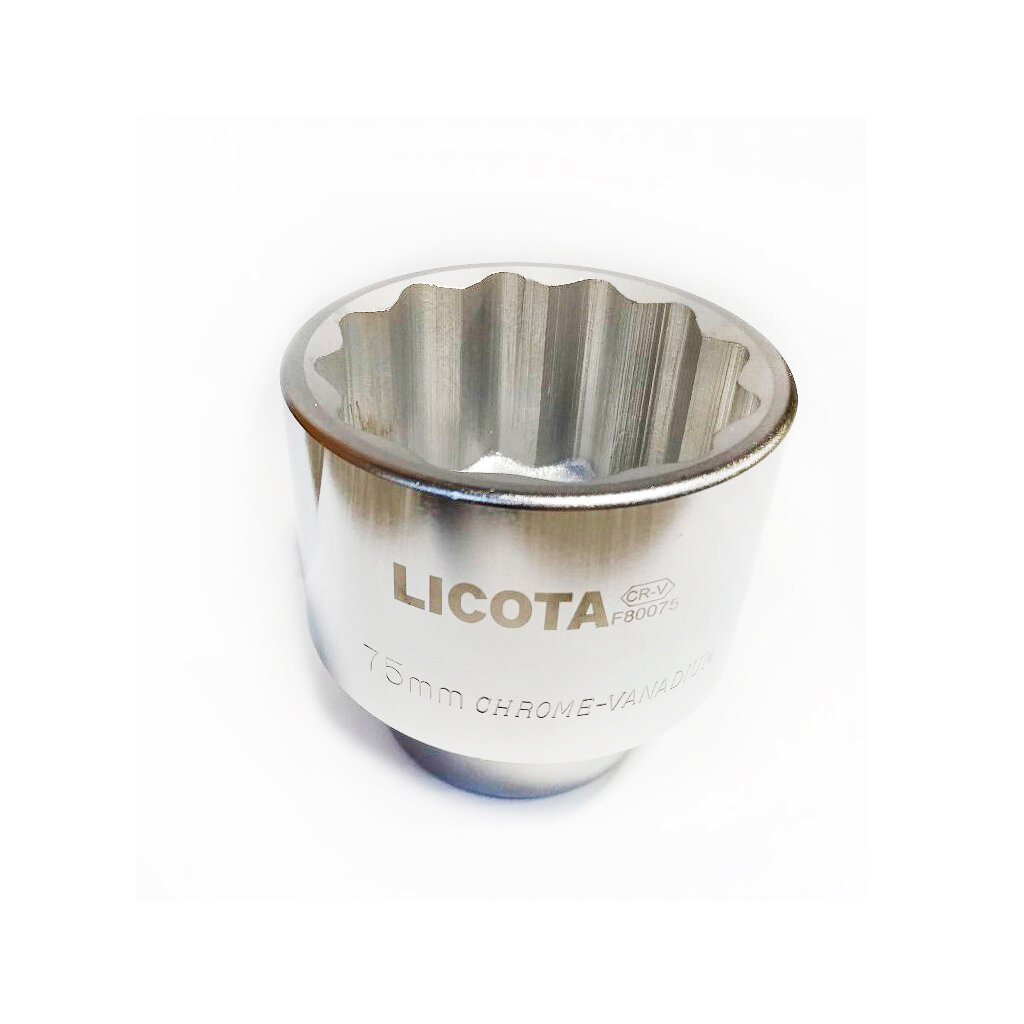 Licota Головка торцевая 12 граней, 1", 75 мм, длина 97 мм F80075