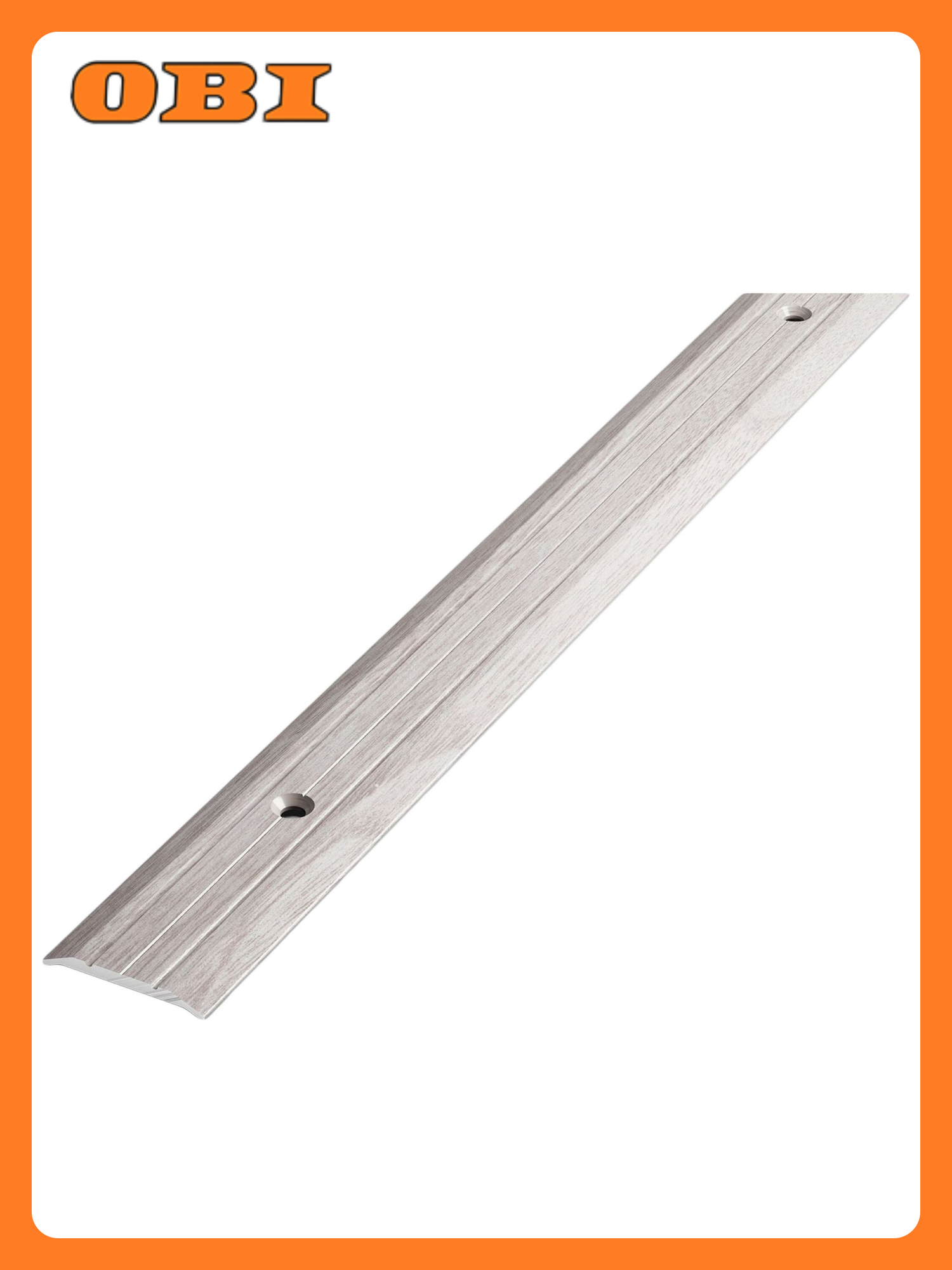 Порог одноуровневый лука ПС 01 900.106 ясень белый алюминий 900х25 мм