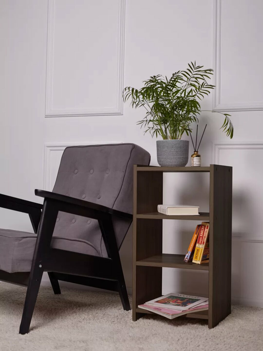 Напольная полка стеллаж мини 4 полки от Table SHELF 36х33х70 см — фото 1