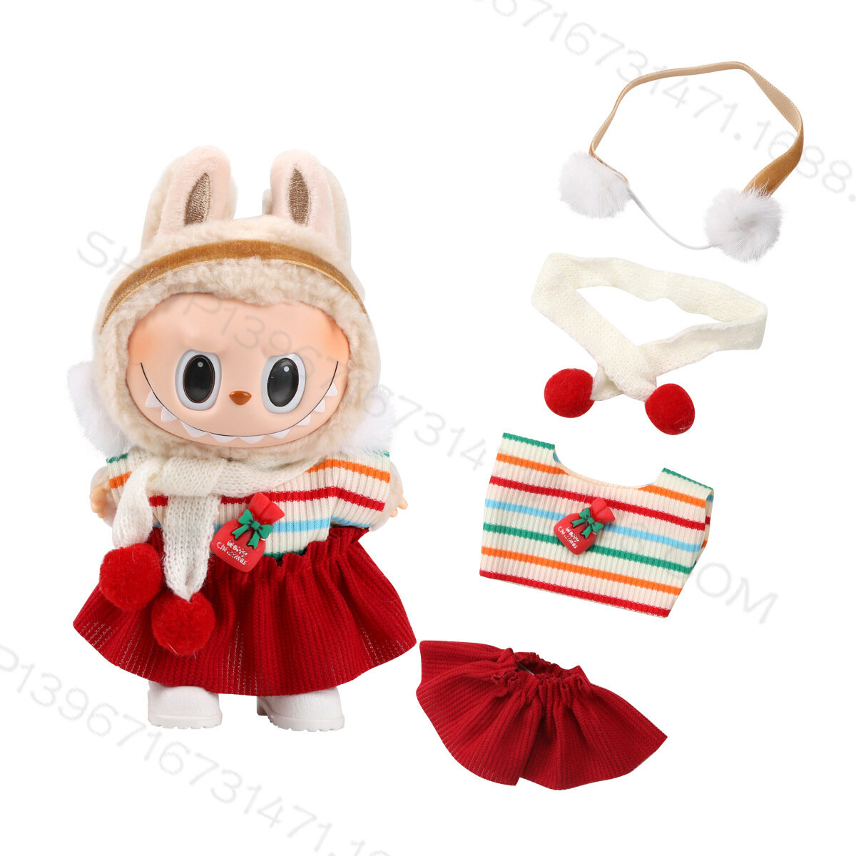 Только одежда для кукол Labu на Рождество, одежда для кукол 17 см, одежда Bubu, замена куклы с виниловым лицом Heartbeat Macaron