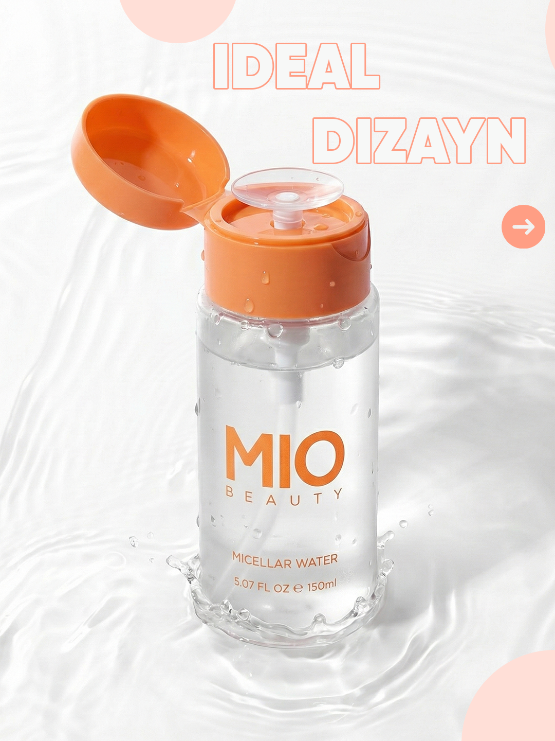 Мицеллярная вода "Mio Beauty", для всех типов кожи, для снятия макияжа — фото 1