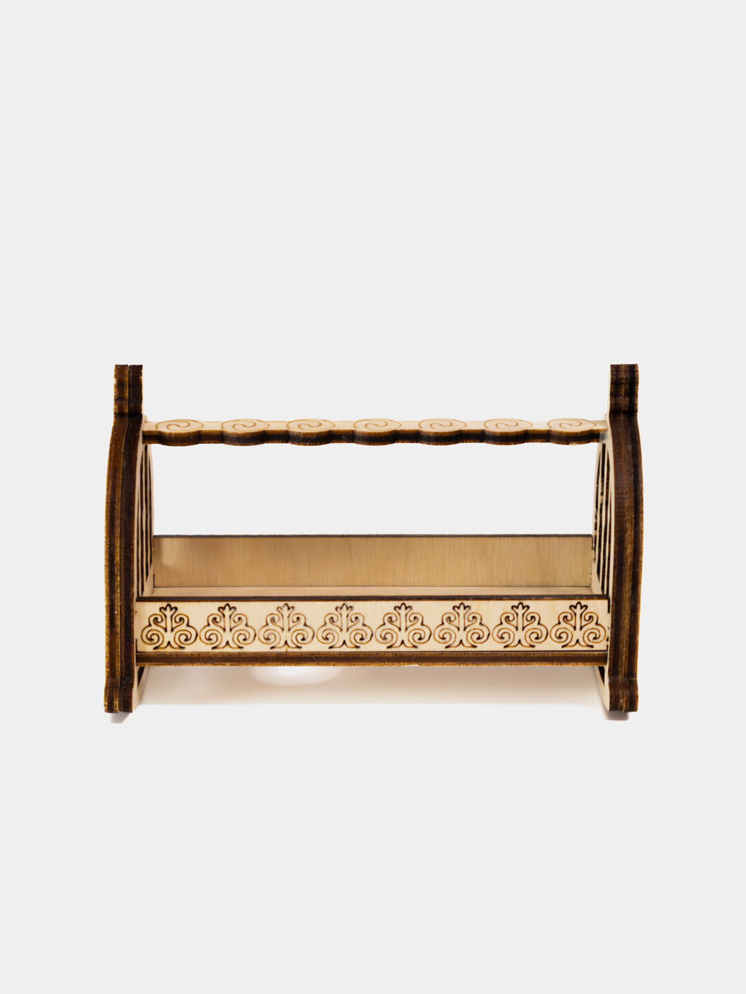 Бешик11 см. шлифованый для кукол до 10 см. Кроватка качалка фанера 3 мм. — фото 1