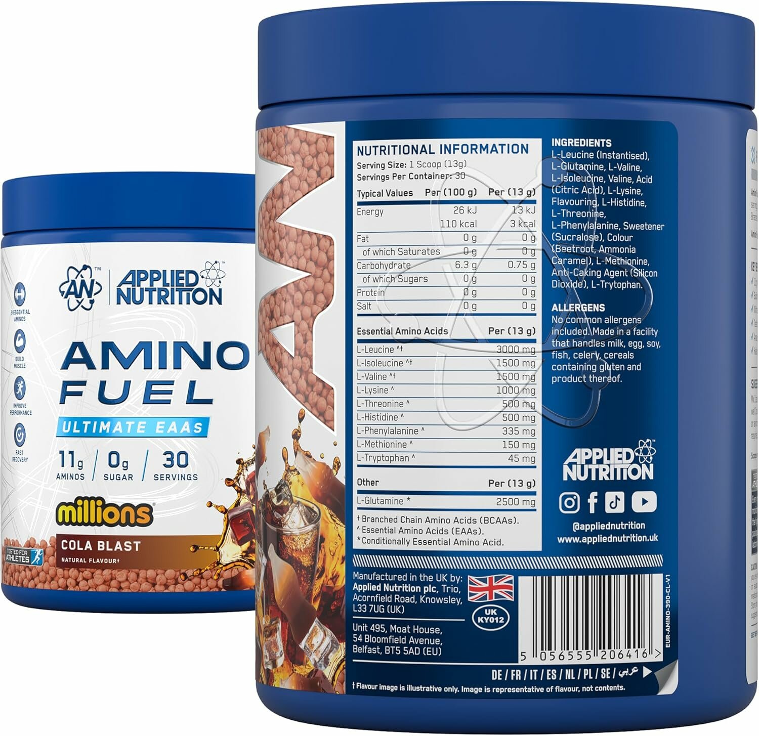 Applied Nutrition Amino Fuel Ultimate EAAs Millions Cola Blast, 30 порций — фото 1