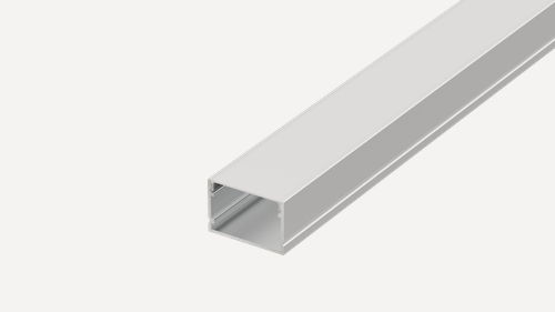 Изображение товара Накладной профиль 30х20мм, длина 2 метра, матовый экран, 4 заглушки, 4 крепежа, цвет белый, Donel