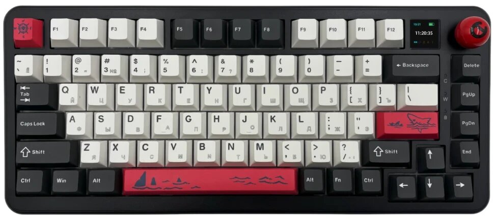 Клавиатура проводная + беспроводная AJAZZ AK820 MAX Red